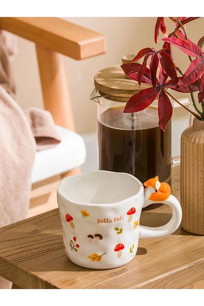LC Waikiki Lcw Home Mixed Printed Ceramic Mug 440 ml (W5)