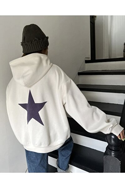 kahire Φούτερ υπερμεγέθης με κουκούλα Unisex Star με στάμπα