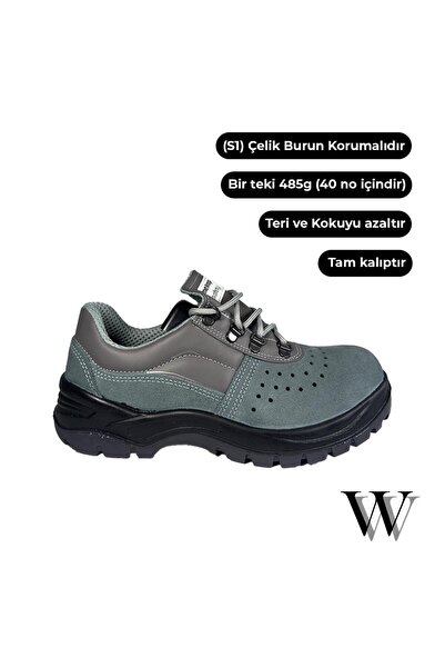 e&e Mekap 116 S1 Çelik Burunlu Terletmeyen Iş Ayakkabısı Yazlık Rahat Hakiki ...
