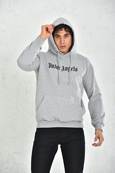 kahire سويت شيرت رمادي بغطاء للرأس من Palm Angels