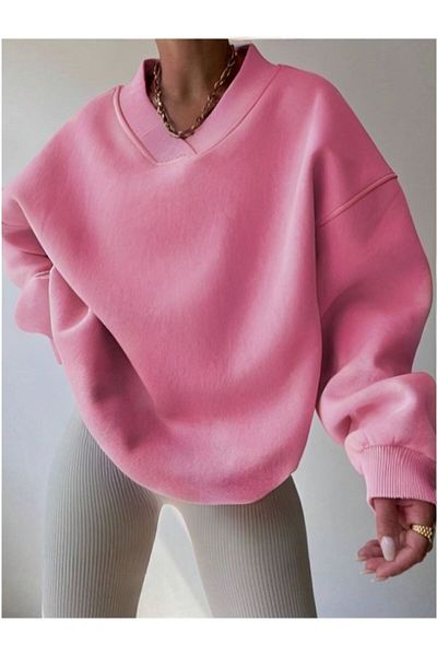Hunors Sportswear & Company Women's Oversize V-Neck Sweatshirt