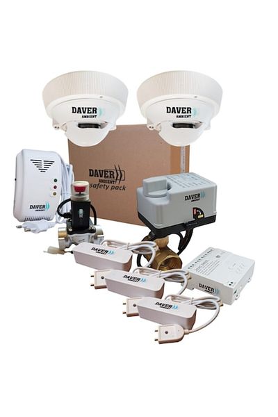 Daver Smart Safety Kit with Gas, Water, and Smoke Sensors, Safety Pack 1.3.2