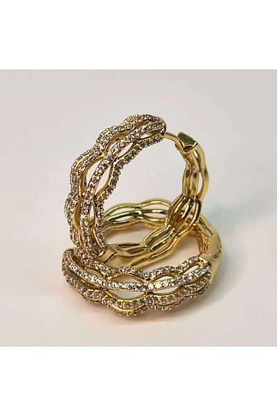 My Bijoux Cercei placați cu aur de 18K Kristy