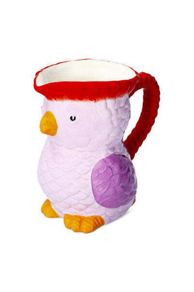 Flying Tiger Copenhagen Pembe Tropik Kuş Şeklinde Seramik Sürahi 500 ml