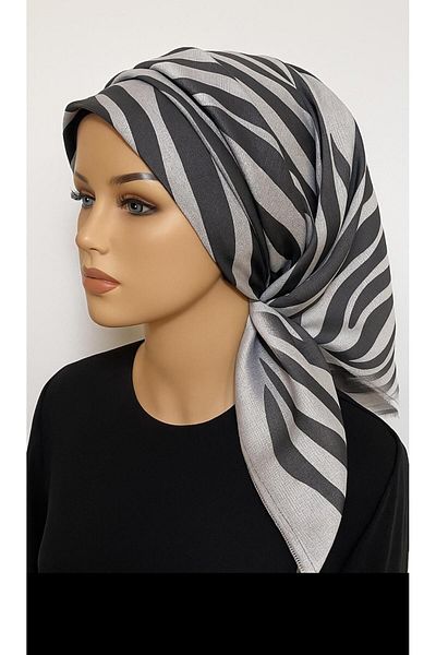 çiğdem eşarp Masalsu Zebra Pattern Scarf