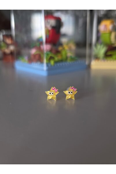 AyShope Antialerjik Şeffaf Uçlu Bioplast Yıldız Desenli Silikon Küpe