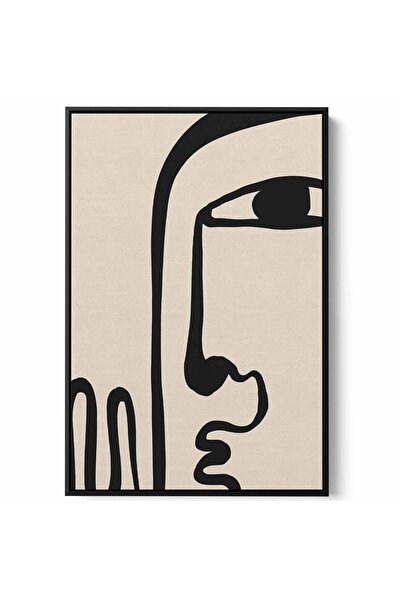 LOWHA لوحة فنية جدارية من القماش مشدودة على إطار خشبي بإطار أسود عائم وتصميم ...