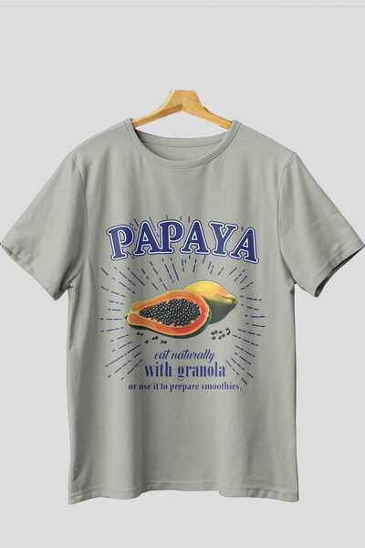 Ankhises تي شيرت كبير الحجم مطبوع من الأمام من البابايا للرجال والنساء من الق...