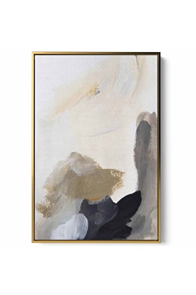 LOWHA لوحة فنية جدارية من القماش مشدودة على إطار خشبي بإطار ذهبي عائم وتصميم ...