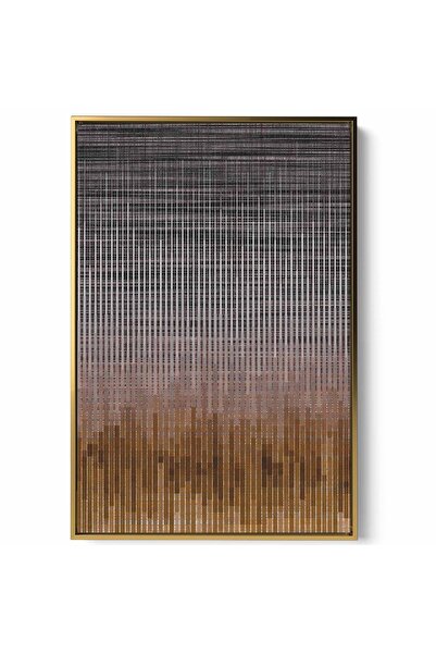 LOWHA Canvas Wall Art Stretched Over Wooden Frame with Gold Floating Frame an...