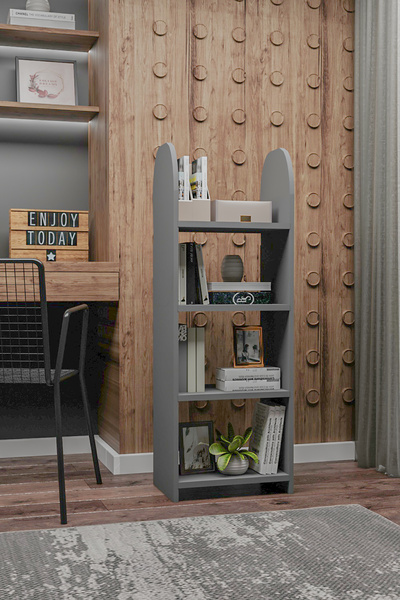 BlackSea Oval Kitaplık,Saksılık,Çiçeklik,130 cm,Portatif Minifix Kurulum