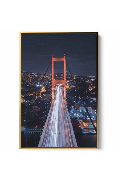 LOWHA لوحة فنية جدارية من القماش مشدودة على إطار خشبي بإطار ذهبي عائم وتصميم ...