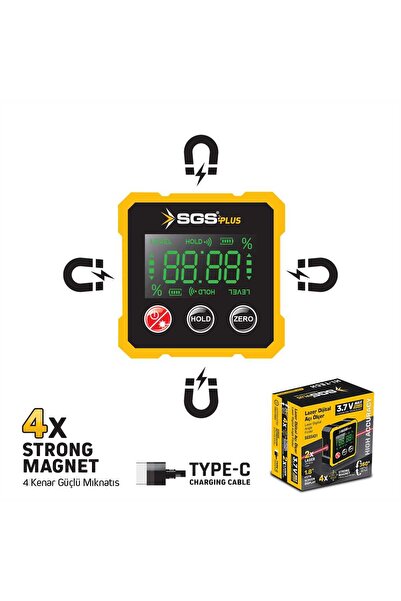 Genel Markalar SGS5431 MIKNATISLI LAZER DİJİTAL AÇI ÖLÇER 3.7 VOLT