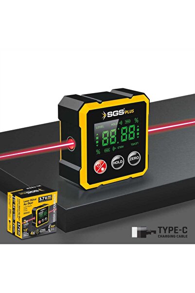 Genel Markalar SGS5431 MIKNATISLI LAZER DİJİTAL AÇI ÖLÇER 3.7 VOLT