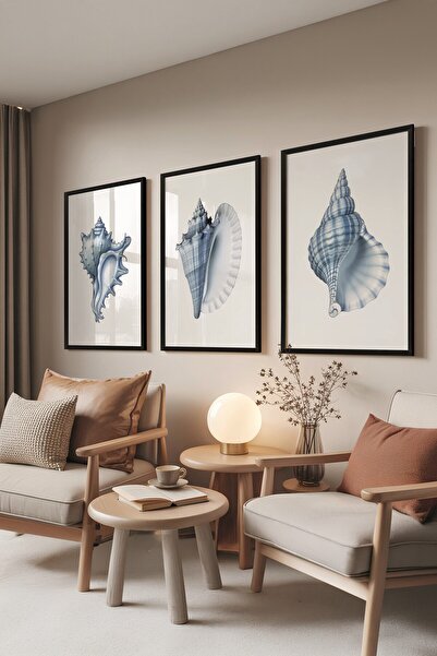 Postifull Set de picturi negre, 3 bucăți poster cu cadru negru, model nr.: 30...