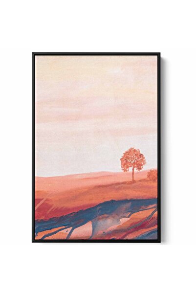 LOWHA لوحة فنية جدارية من القماش مشدودة على إطار خشبي بإطار أسود عائم وتصميم ...