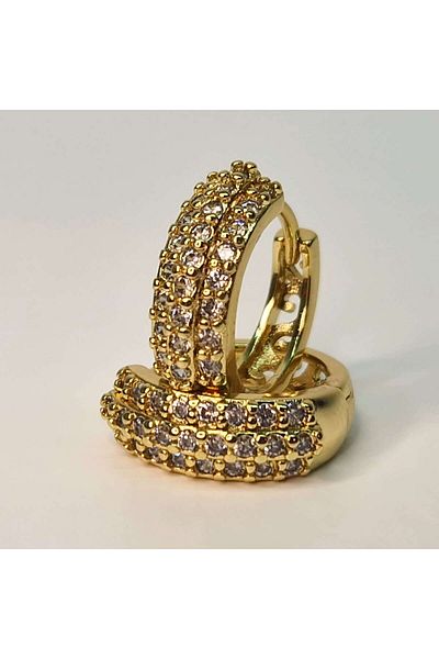 My Bijoux Cercei placati cu aur 18K Victoria