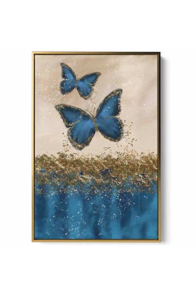 LOWHA لوحة فنية جدارية من القماش مشدودة على إطار خشبي بإطار ذهبي عائم وتصميم ...