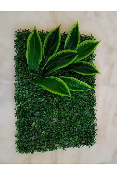 YEŞİLADA Duvar Tavan Kaplama 3 Boyutlu Yuka Yeşillik Paneli Yapay Çiçek Şimşir 40*60 Cm Panel