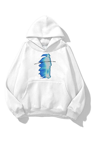 PERISENSE سويت شيرت رحلة للجنسين باللون الأبيض