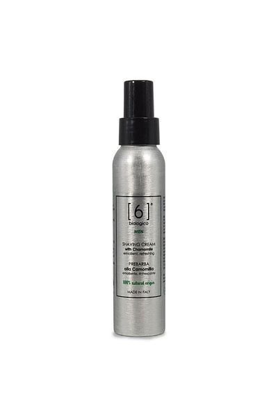 6biologico Chamomile shaving cream 150ml - soothing, non-irritating, vegan and 100% natural emollient for the skin