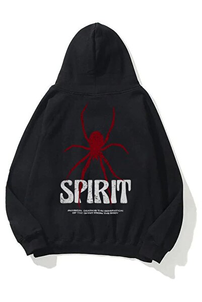 kahire Unisex Spirit Φούτερ με κουκούλα μαύρο