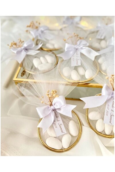 ŞEKERCİMM 25 adet halka süslemesi nikah şekeri, bebek şekeri kına nişan söz h...