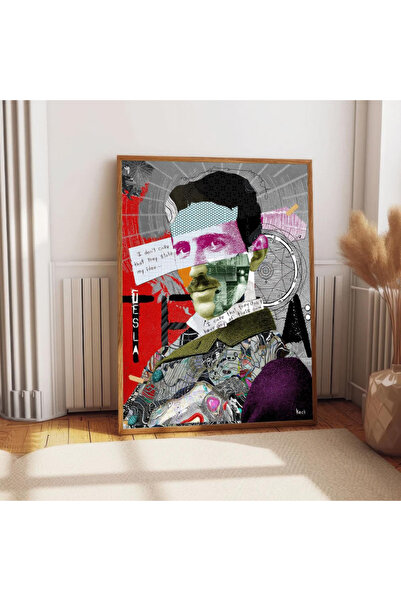 woodhomeworks One Piece Living Room Office Decor Painting tesla vrynt