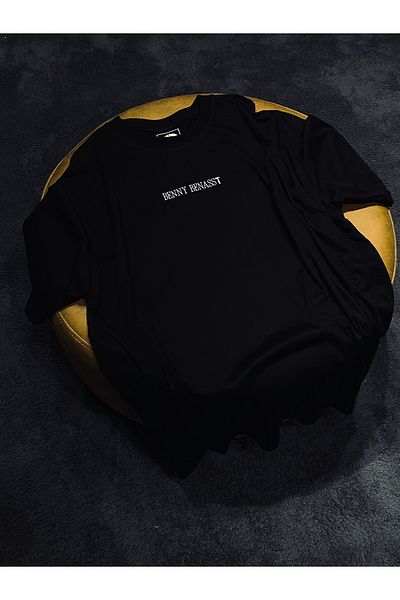 Spark Collection Benny Benassi Satisfaction 100% Cotton Relax Fit Crew Neck Black Tshirt