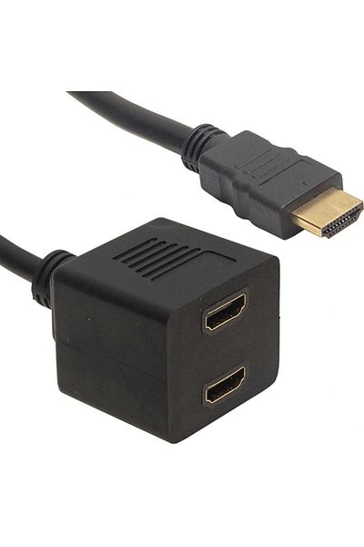 ALFA AKSESUAR 03 HDMI Male to HDMI Female Adapter with Chipset, 30 cm Cable