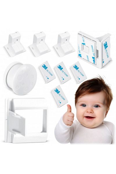 Ricokids Camera Copilului Siguranta Set 4 Incuietori Magnetice Pentru Dulapuri,