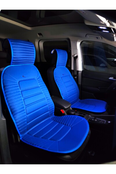 BsElektronik Design elegant Pernă pentru scaun Bumerang Set de 2 perne Albastru și cusături Design albastru