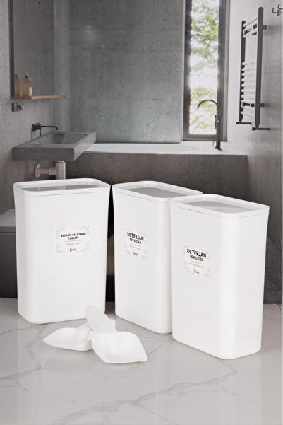 naturelove علبة أقراص غسالة الأطباق ذات غطاء مفرغ باللون الأبيض والملون مع مج...