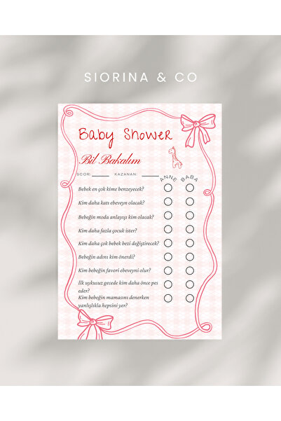 Siorina Events مجموعة بطاقات أسئلة الألعاب والترفيه لحفلات استقبال المولود ال...