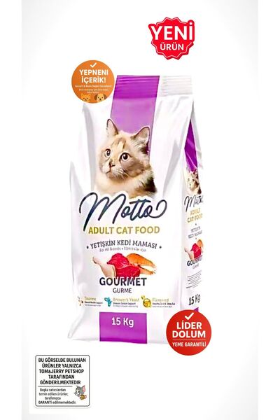 MOTTO Gurme Yetişkin Kedi Maması 15 Kg Yeni Formül