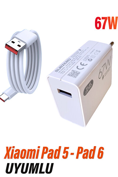 EXENAR Xiaomi Pad 5 Tablet Xiaomi Pad 6 Hızlı Şarj Aleti ve Kablosu