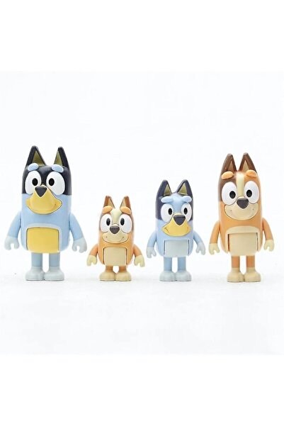 OEM Set figurine Bluey si prietenii, 8 piese, PVC, multicolor + Set Plastilina Inteligenta, Magic Clay,