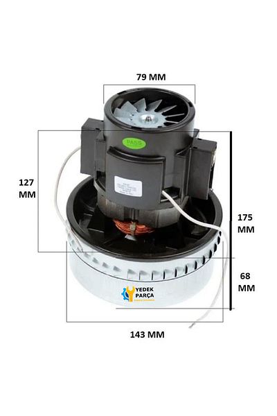 Ozba Ticaret Fakir Compatible Deluxe 9800S Vacuum Cleaner Motor 1400W HT120