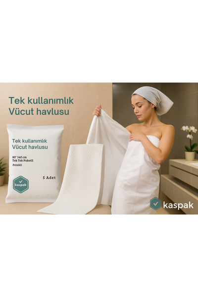 kaspak Tek kullanımlık Banyo/Masaj/Vücut Havlusu 5 adet