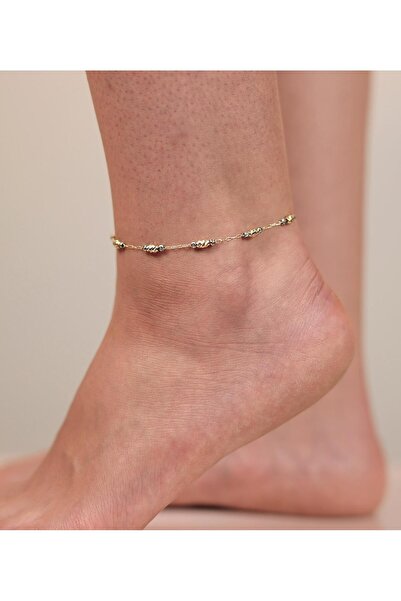 POSH AND PROUD GOLD ARPA DORİKA TAŞLI YUVARLAK SİLVER DORİKA MODEL HALHAL