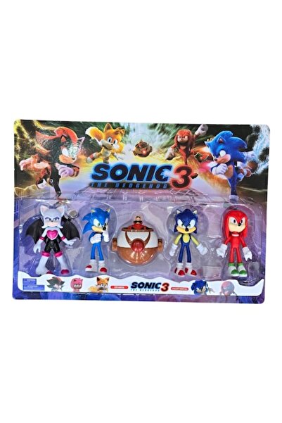 MASHASHOP Set 5 figurine Sonic 3, multicolor/roz, 9 cm