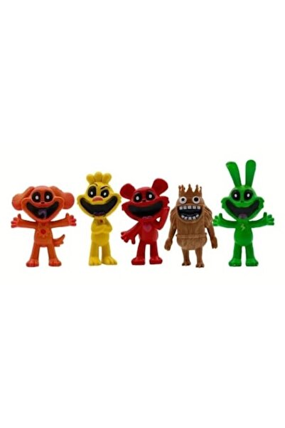 OEM Set 5 Figurines, Smiling Critters, Multicolor, 9 cm