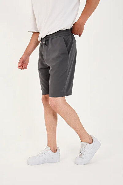 Genel Markalar Erkek Düğme Detaylı Duble Paça Stil Şort