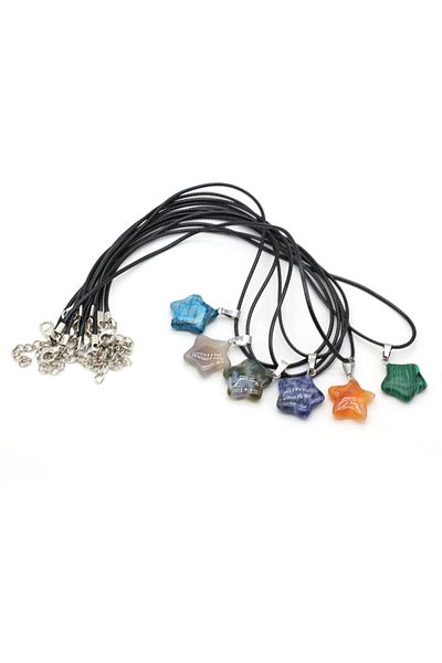 İPAR AKSESUAR Leather Star End Necklace