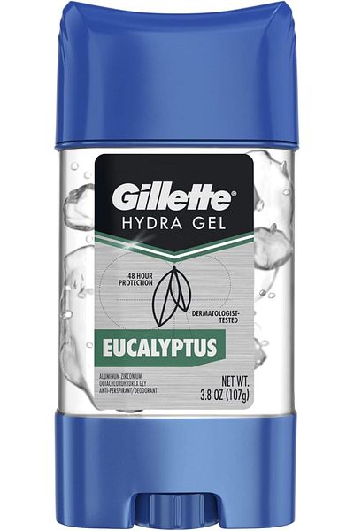 Gillette Hydra Men's Antiperspirant and Deodorant Gel, Eucalyptus Scent, 70ml, Compressed Air Spray