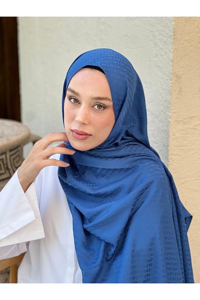 Modakaşmir Silky Jacquard Series Brick Pattern Shawl
