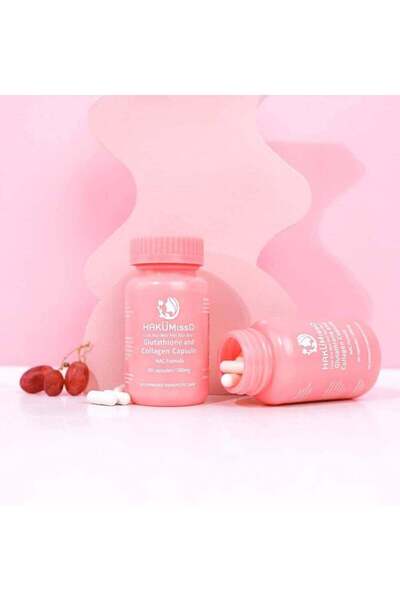 Hakub كبسولات الجلوتاثيون والكولاجين من هاكو (60 كبسولة)
