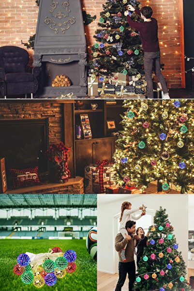 Yu Su Tools RGB Çok Renkli 20’li LED Disko top Işık –İç Mekan, Ağaç, Oda Dekoru İçin İdeal 4 Metre Disco topları