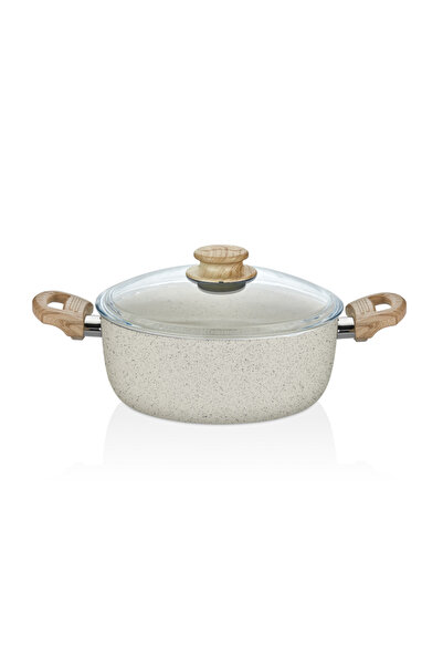 Cem Soft Ceramic Cream Granite Pot 24 cm