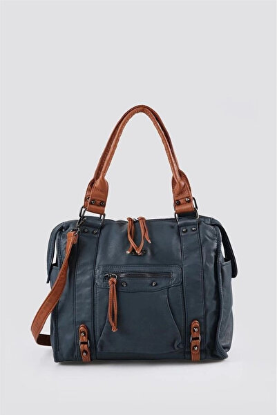Ovebu Abga Blue Skin Shoulder Bag